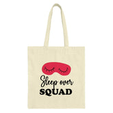 Sleepover Squad Tote Bag, Girls Night Out Bag, Party Tote, Fun Tote Bag, Sleepover Gift, Slumber Party Favor, Team Tote, Weekend Tote - Tawshia